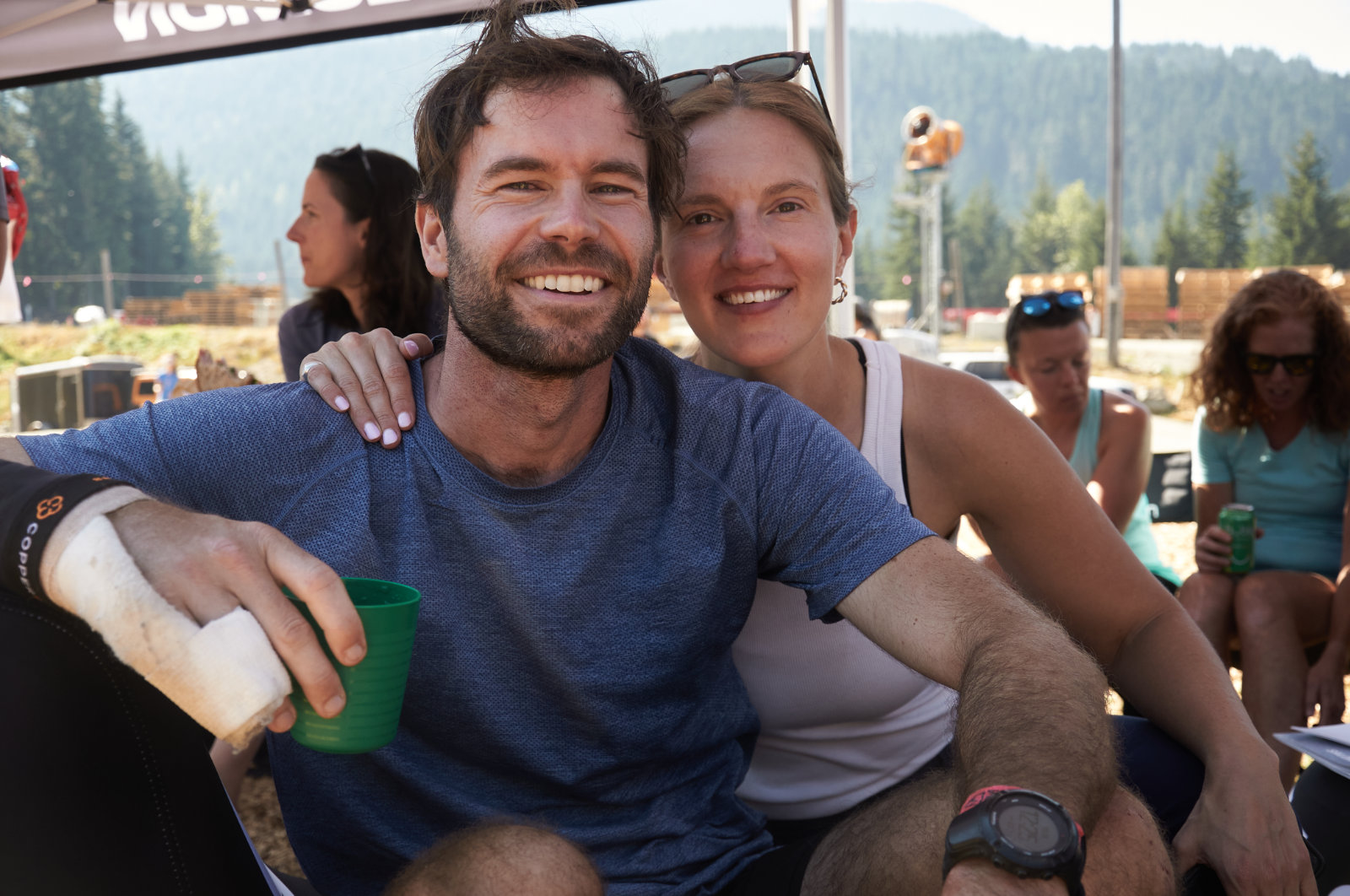 Ross and Anne at the finish line